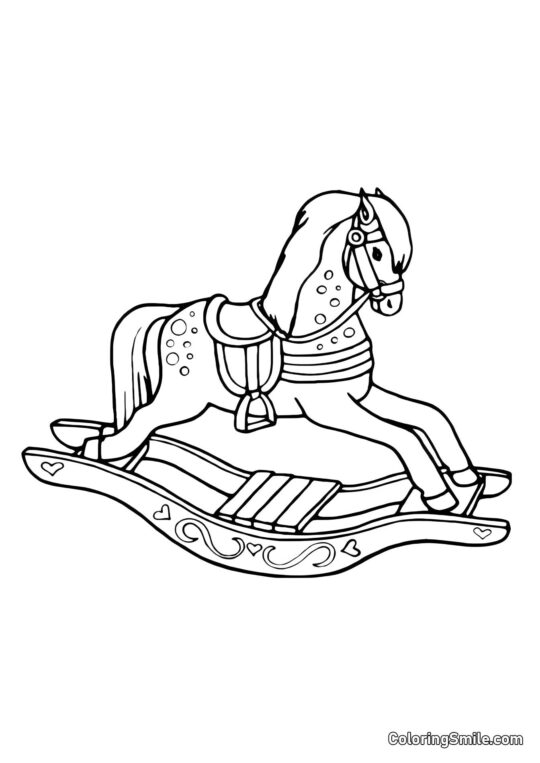 Cheval-jouet - Page de Coloriage