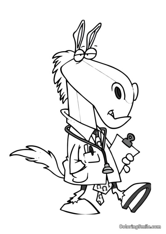 Âne drôle - Page de Coloriage