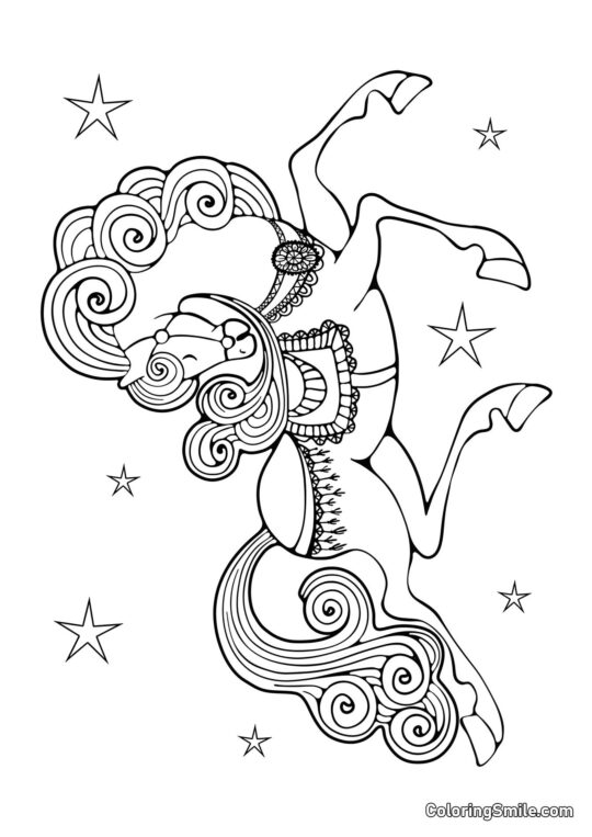 Cheval de conte de fées - Page de Coloriage