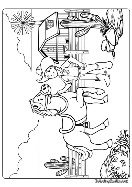 Far West - Page de Coloriage