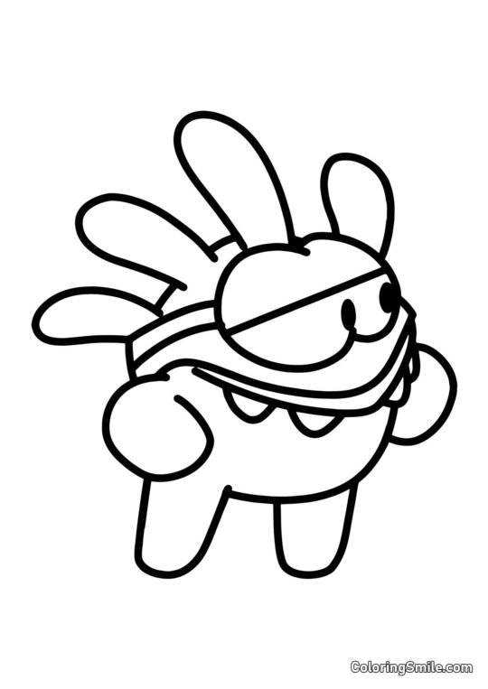 Om Nom Super-Héros Om Nom Super-Héros - Page de Coloriage