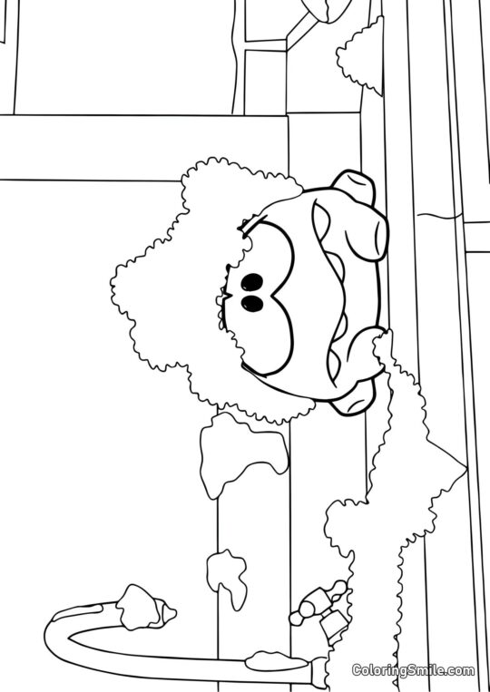 Om Nom dans la Mousse Om Nom dans la Mousse - Page de Coloriage
