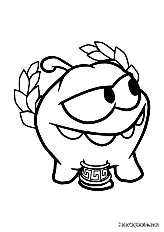 Om Nom dans la Grèce Ancienne Om Nom dans la Grèce Ancienne - Page de Coloriage