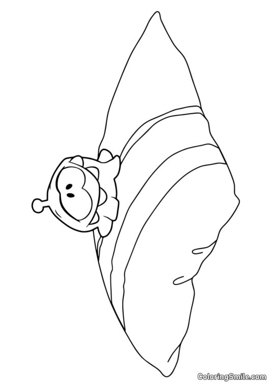 Om Nom sur un Oreiller Om Nom sur un Oreiller - Page de Coloriage