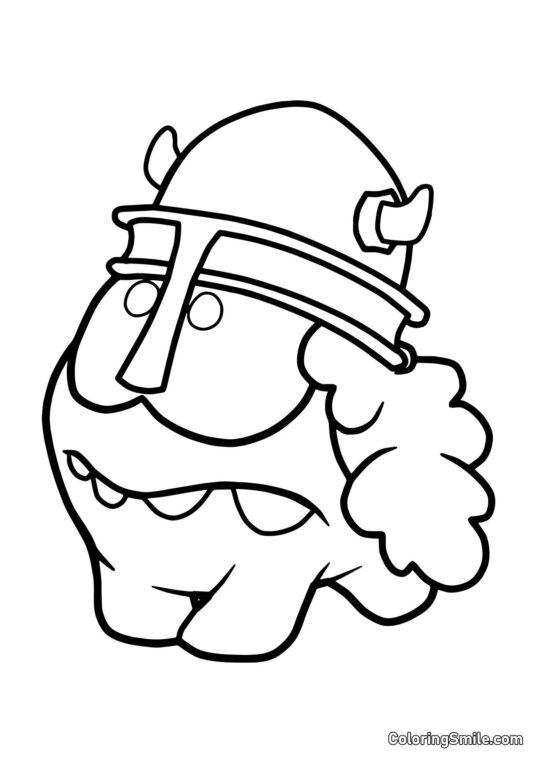 Om Nom Chevalier Om Nom Chevalier - Page de Coloriage