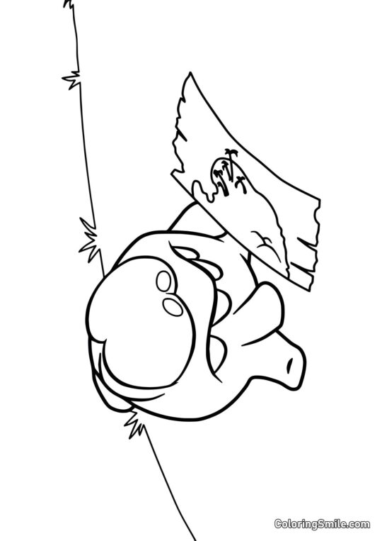 Om Nom et la Carte au Trésor Om Nom et la Carte au Trésor - Page de Coloriage