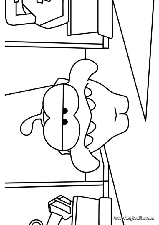 Om Nom à la Salle de Sport Om Nom à la Salle de Sport - Page de Coloriage