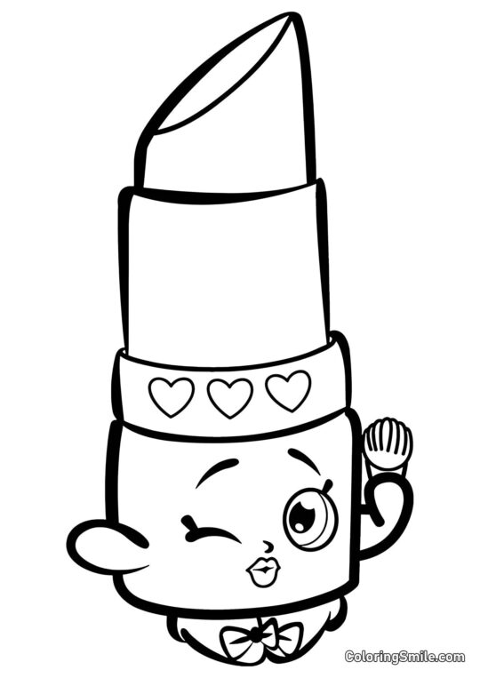 Shopkins Lèvres Lippy - Page de Coloriage