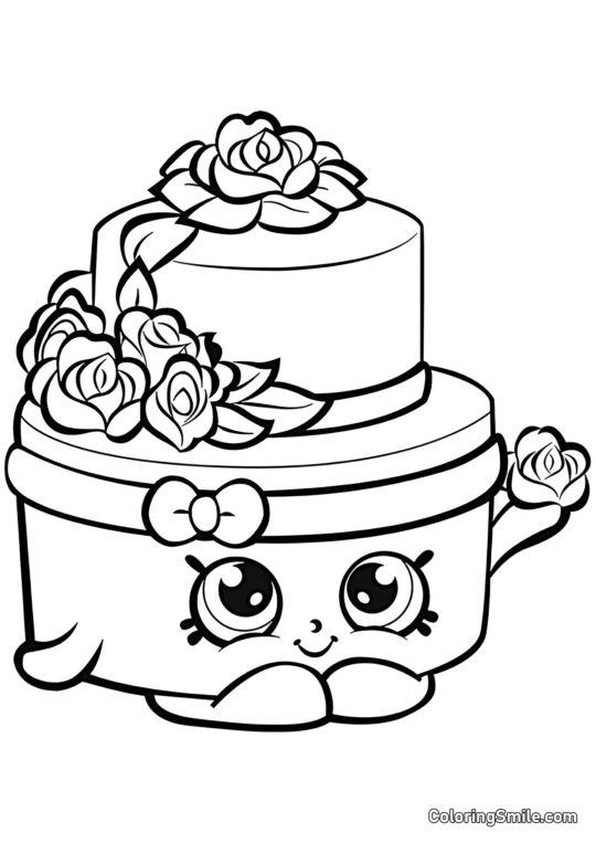 Shopkins Gâteau de Mariage - Page de Coloriage