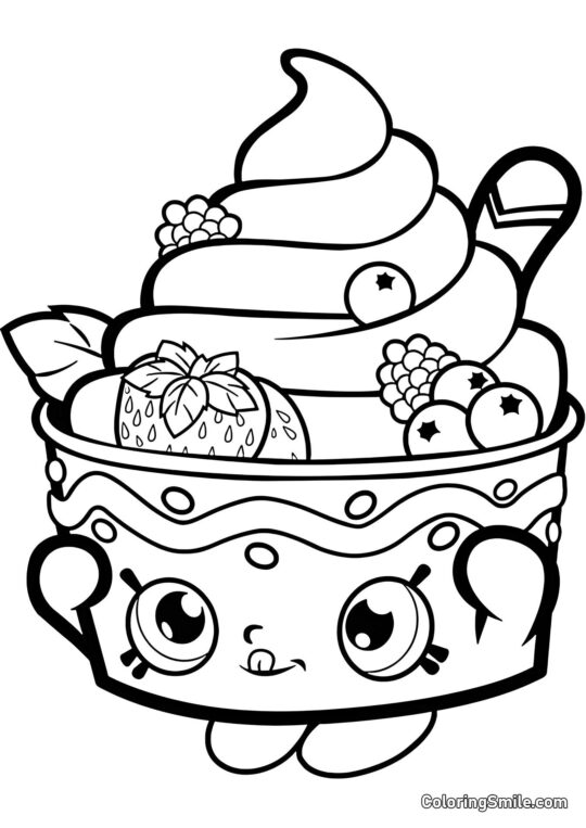 Shopkins Yo Chi Glacé - Page de Coloriage