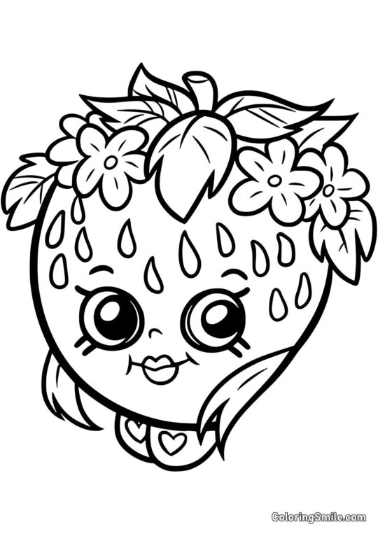 Shopkins Fraise - Page de Coloriage