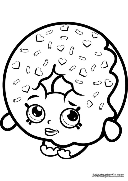 Shopkins Donut D&rsquo;lish - Page de Coloriage