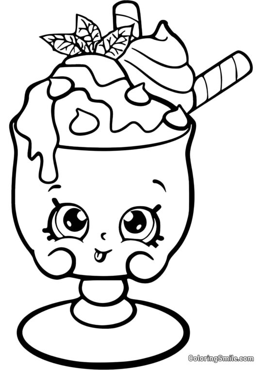 Shopkins Choc Menthe Charlie - Page de Coloriage
