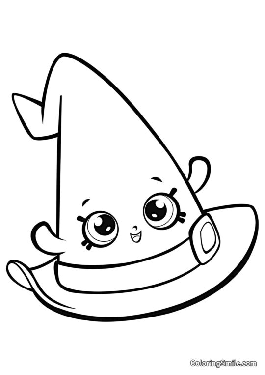Shopkins Chapeau de Sorcière Halloween - Page de Coloriage