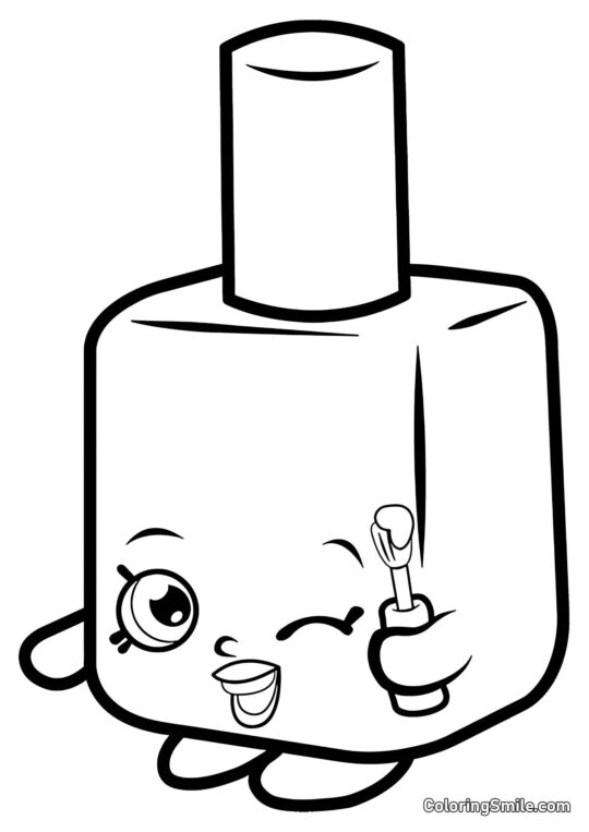 Shopkins Polly Polish - Page de Coloriage