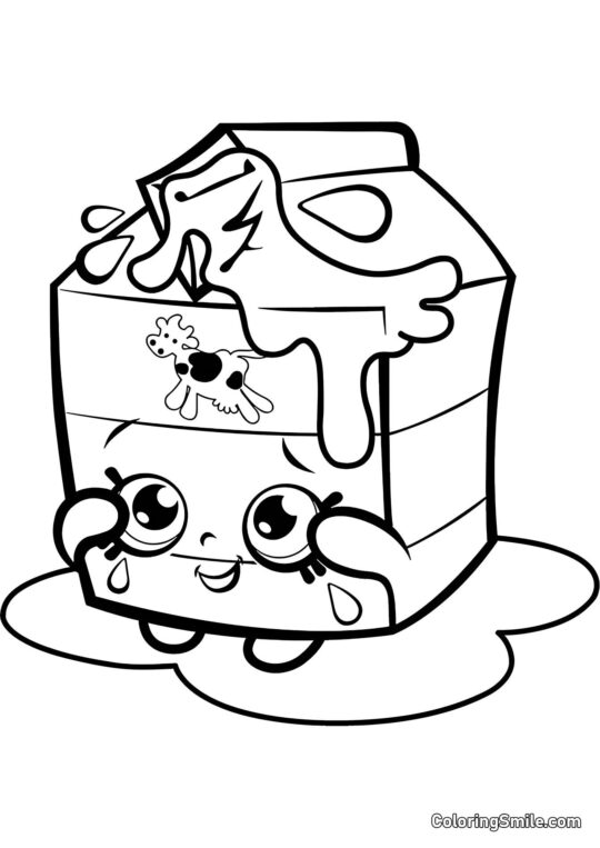 Shopkins Lait Renversé - Page de Coloriage