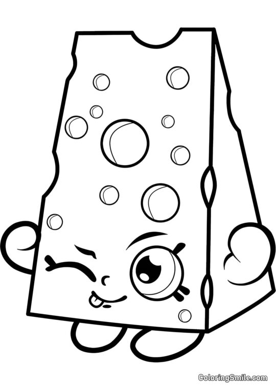 Shopkins Fromage - Page de Coloriage