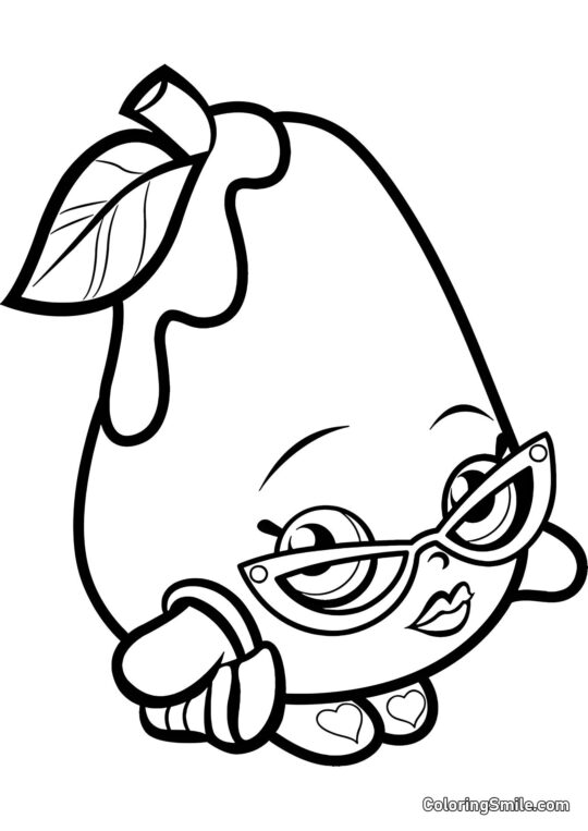 Shopkins Poire Chic - Page de Coloriage