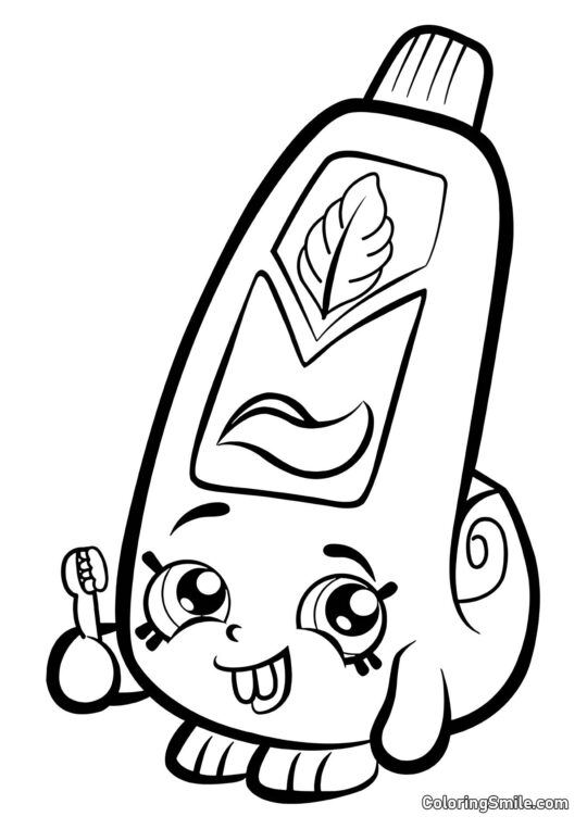 Shopkins Brosse - Page de Coloriage