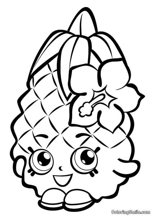 Shopkins Ananas - Page de Coloriage
