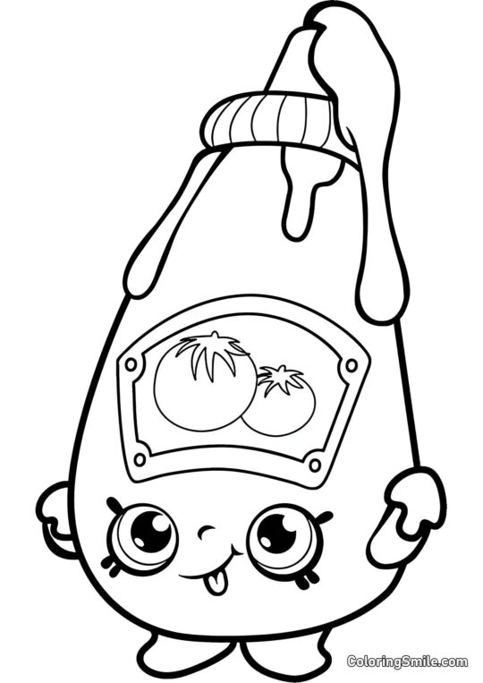Shopkins Ketchup Tommy - Page de Coloriage