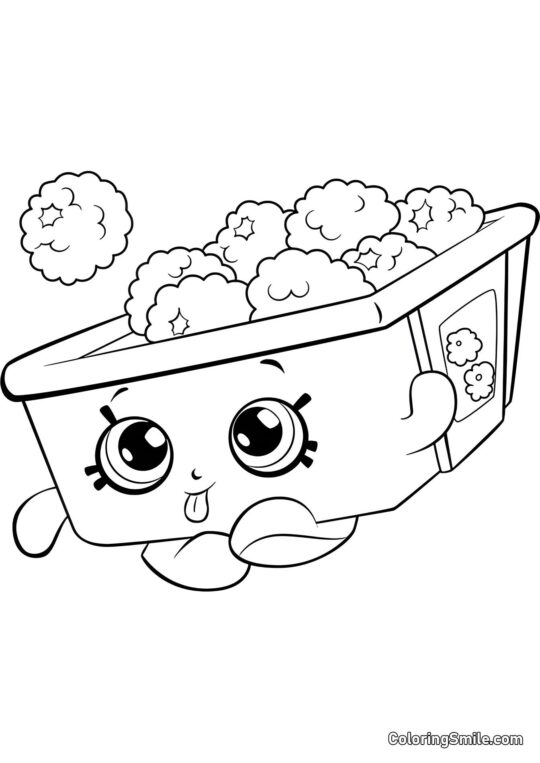 Shopkins Panier de Framboises - Page de Coloriage
