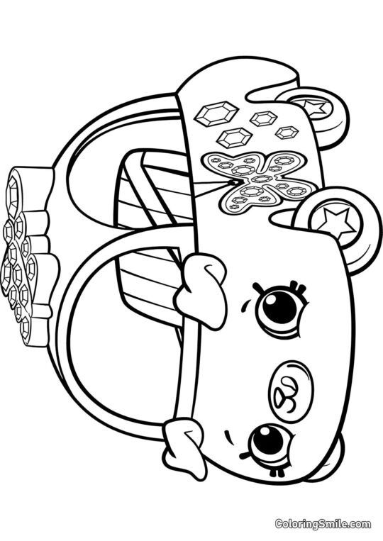 Shopkins Voiture Papillon - Page de Coloriage
