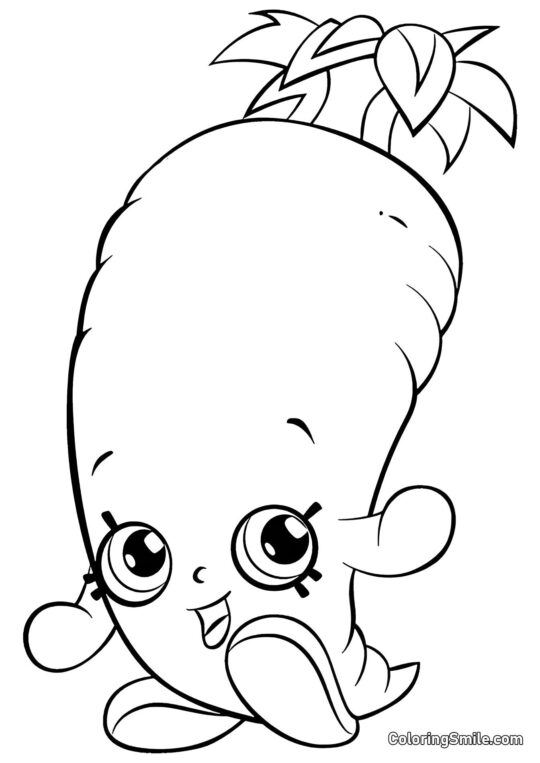 Shopkins Carotte Karen - Page de Coloriage