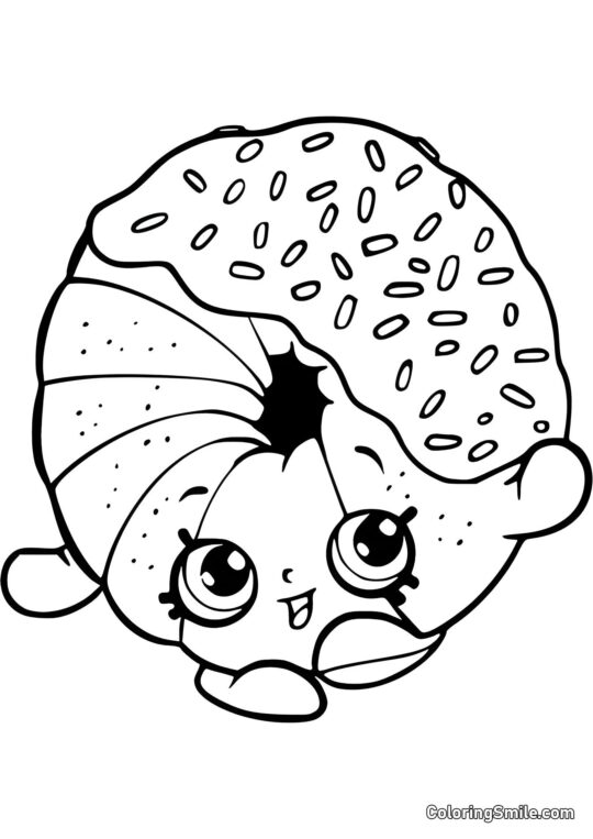 Shopkins Donut - Page de Coloriage