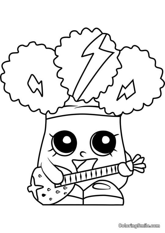 Shopkins Brock Rockin - Page de Coloriage
