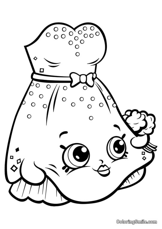 Shopkins Robe de Mariée - Page de Coloriage