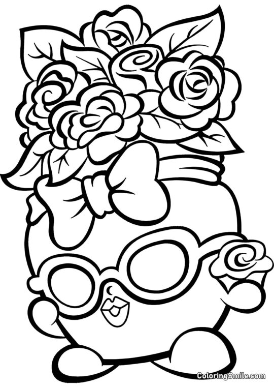 Shopkins Sac Fleurs - Page de Coloriage