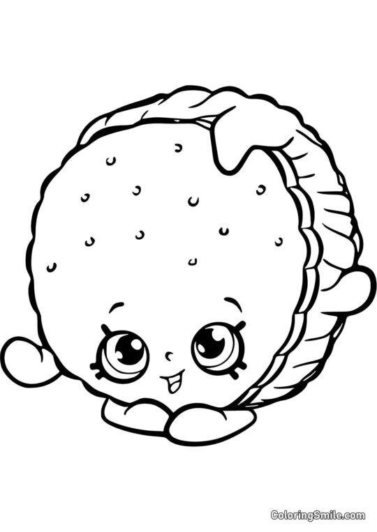 Shopkins Sandwich - Page de Coloriage