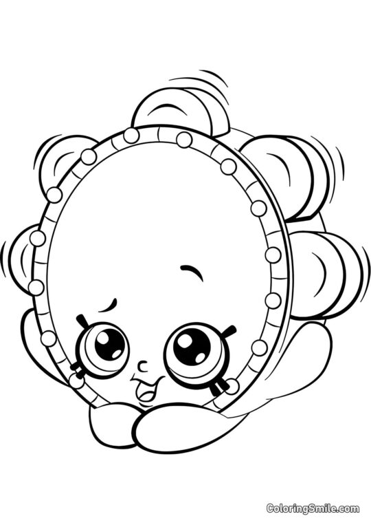 Shopkins Tambourin - Page de Coloriage
