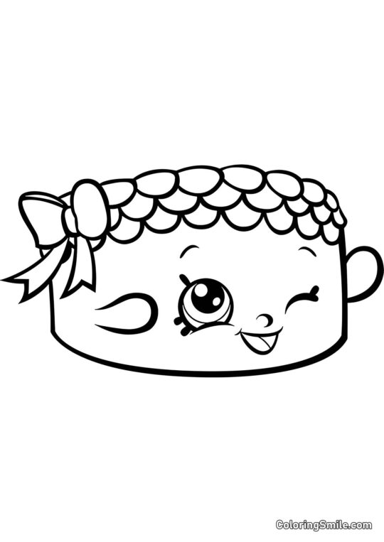 Shopkins Gâteau Becky - Page de Coloriage