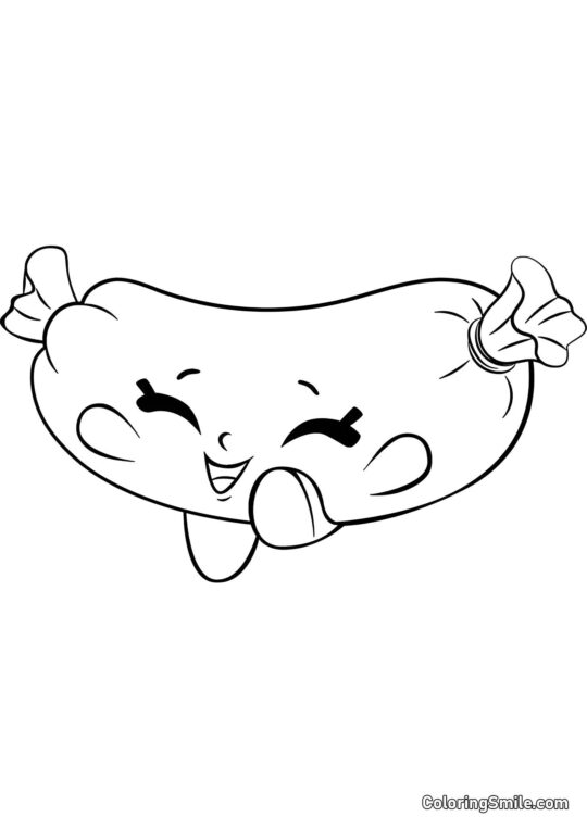 Shopkins Saucisse Siffleuse - Page de Coloriage