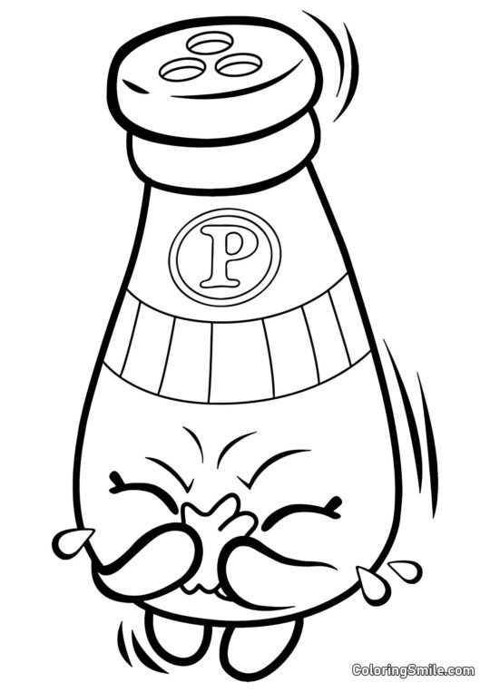 Shopkins Poivron - Page de Coloriage