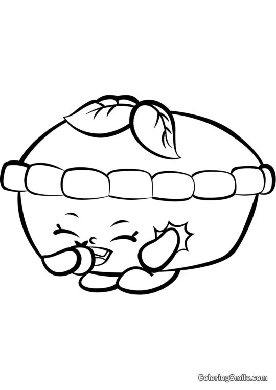 Shopkins Tarte aux Pommes - Page de Coloriage