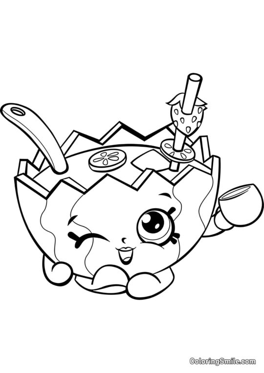 Shopkins Punch Mallory - Page de Coloriage