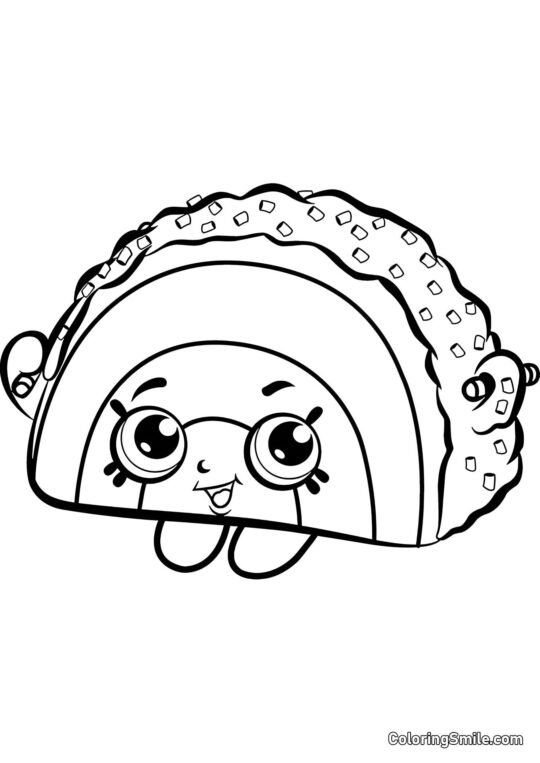 Shopkins Gâteau Arc-en-Ciel - Page de Coloriage