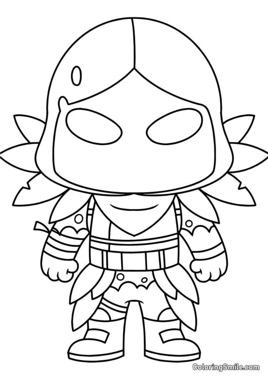 Fortnite Chibi Raven - Page de Coloriage