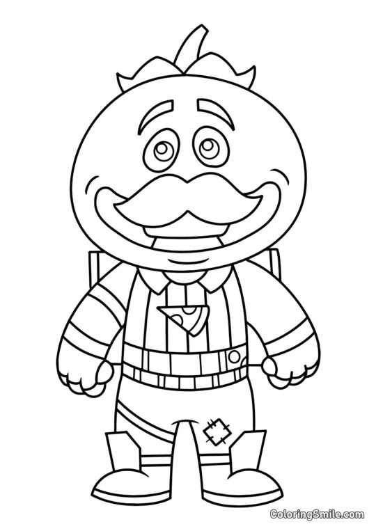 Fortnite Chibi Tomatohead - Page de Coloriage
