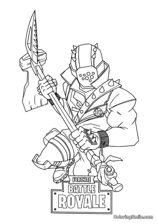 Fortnite Seigneur de la Rouille - Page de Coloriage