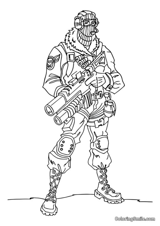 Fortnite Ravageur - Page de Coloriage