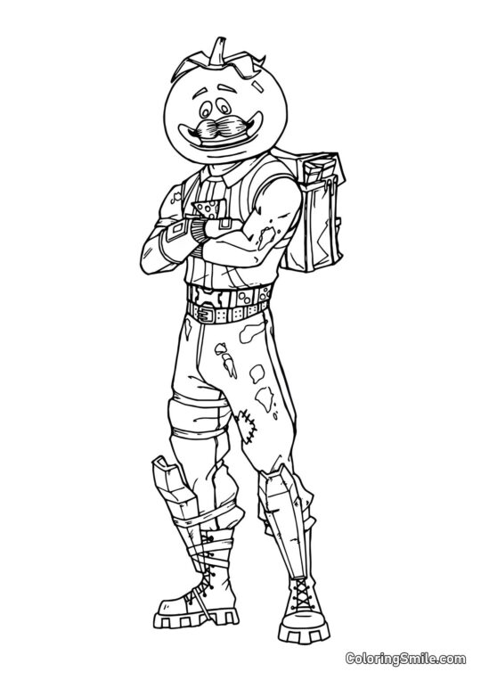 Fortnite Tomatohead - Page de Coloriage