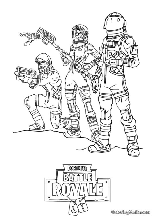 Fortnite Explorateurs de l&rsquo;Espace - Page de Coloriage