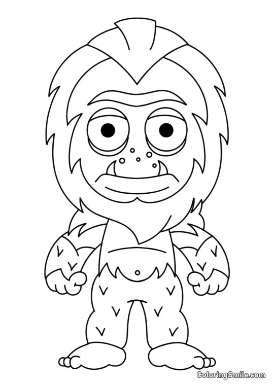 Fortnite Chibi Yéti - Page de Coloriage