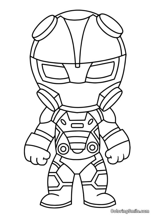 Fortnite Chibi Carbide - Page de Coloriage