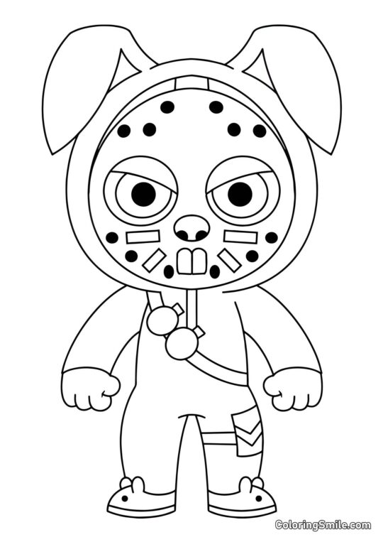 Fortnite Chibi Lapin Dangereux - Page de Coloriage