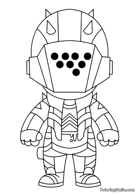 Fortnite Chibi Seigneur de la Rouille - Page de Coloriage